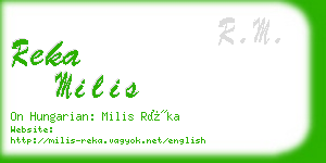 reka milis business card